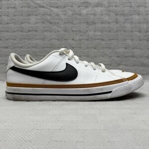 Nike Shoes Unisex Kids Size 6Y White Black Leather Low Top Sneakers DA5380-102
